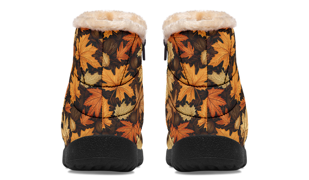 Autumn Leaves Faux Fur Ankle Boots