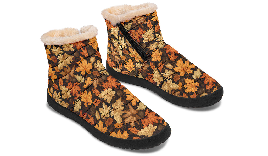 Autumn Leaves Faux Fur Ankle Boots