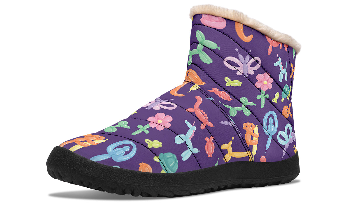 Balloon Animals Faux Fur Ankle Boots