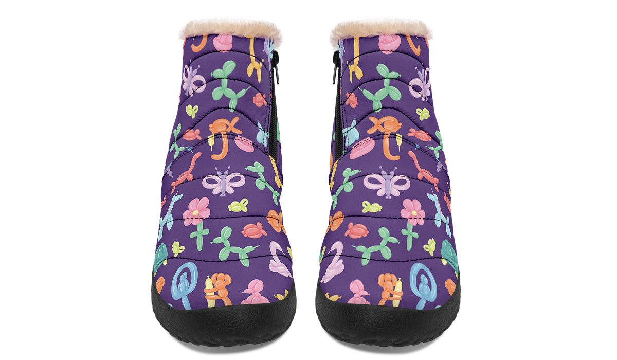 Balloon Animals Faux Fur Ankle Boots