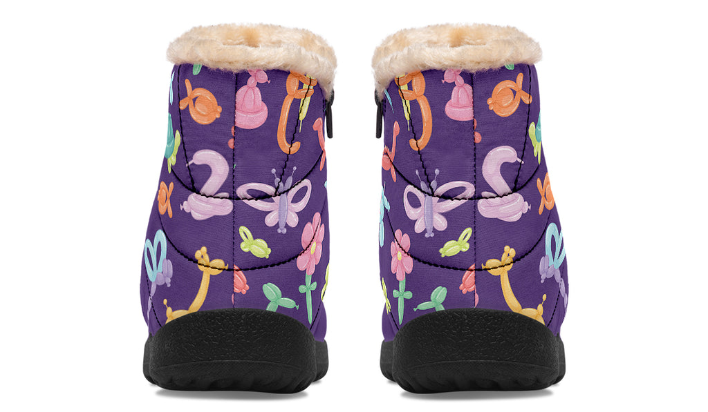 Balloon Animals Faux Fur Ankle Boots