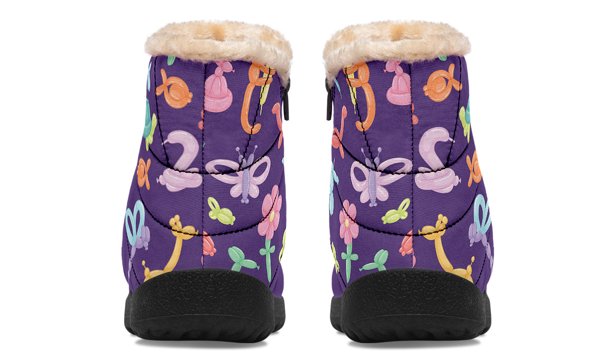 Balloon Animals Faux Fur Ankle Boots