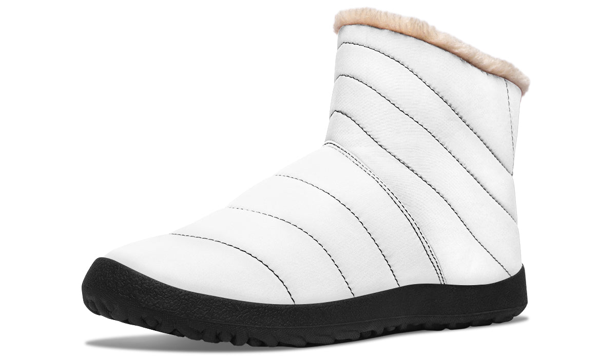 Black and White Mismatch Faux Fur Ankle Boots