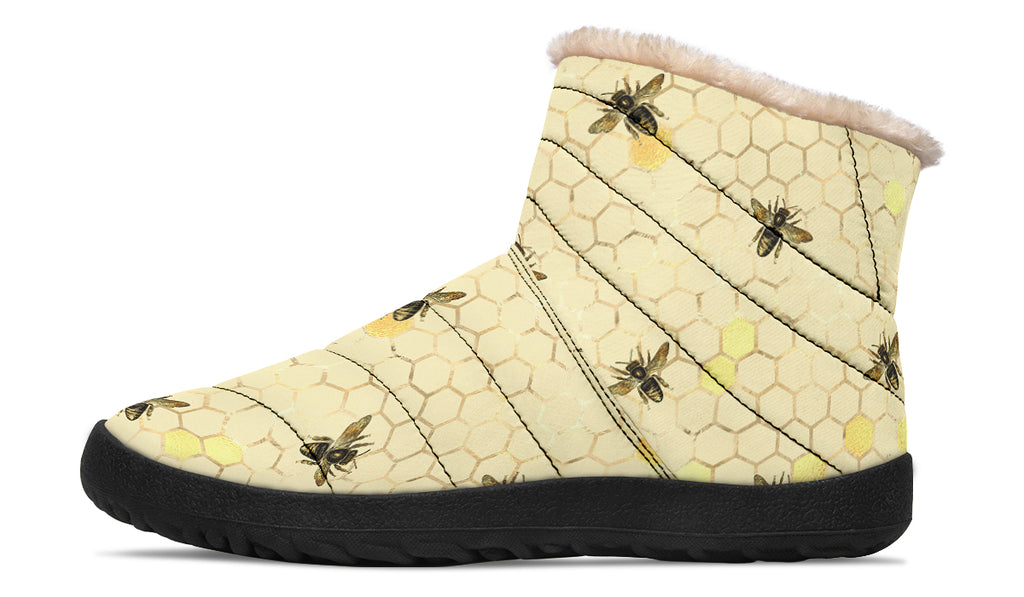 Busy Bees Faux Fur Ankle Boots