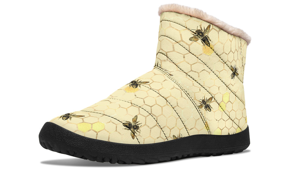 Busy Bees Faux Fur Ankle Boots