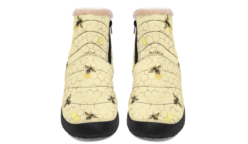 Busy Bees Faux Fur Ankle Boots