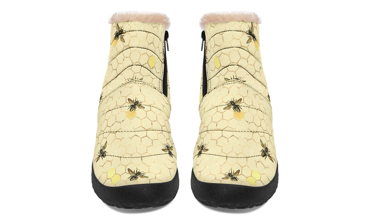 Busy Bees Faux Fur Ankle Boots