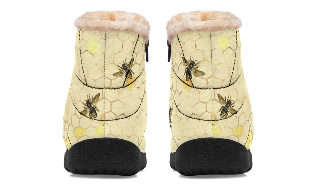 Busy Bees Faux Fur Ankle Boots