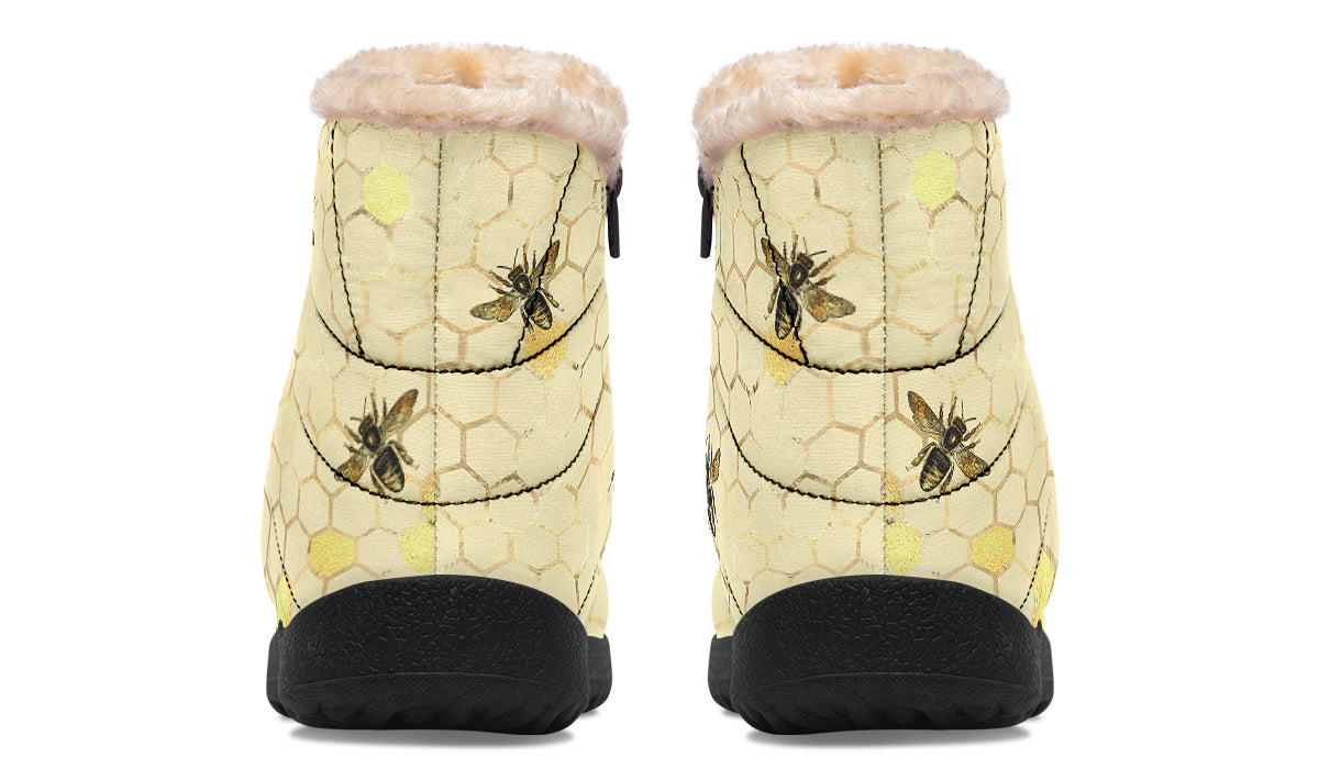 Busy Bees Faux Fur Ankle Boots