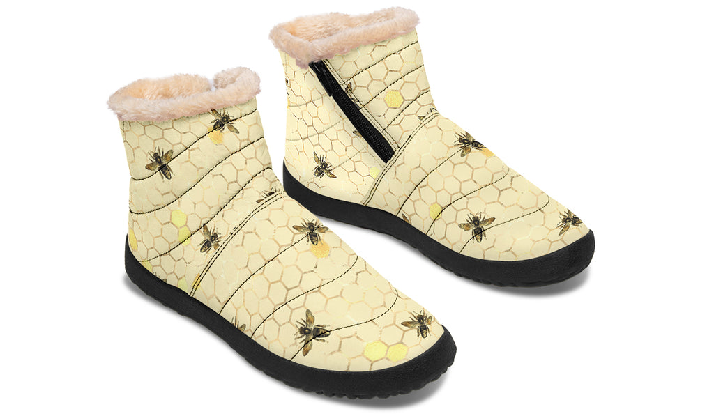 Busy Bees Faux Fur Ankle Boots