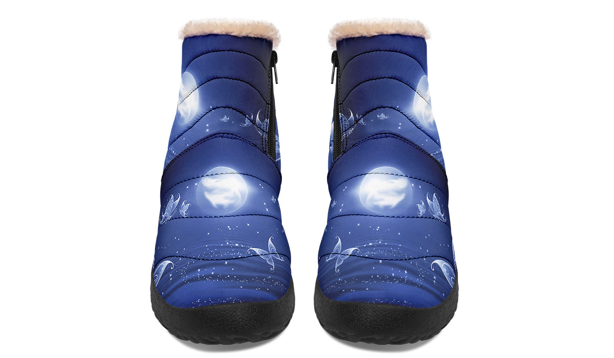 Butterfly Magic Faux Fur Ankle Boots