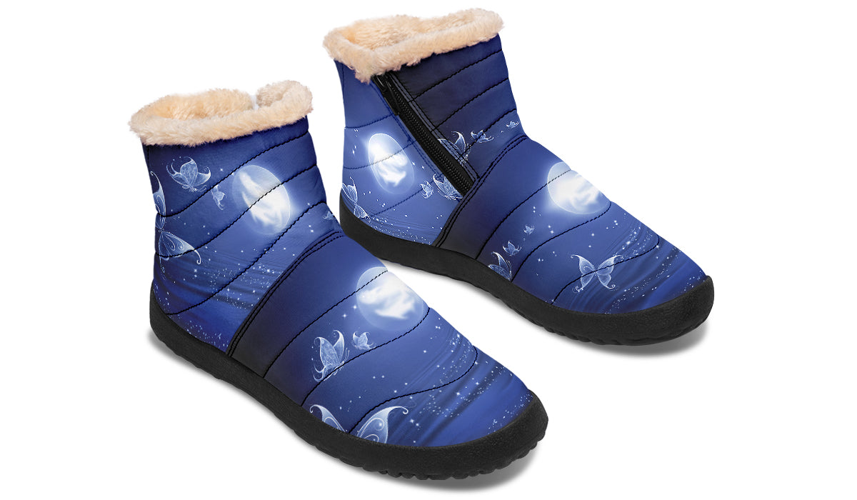 Butterfly Magic Faux Fur Ankle Boots