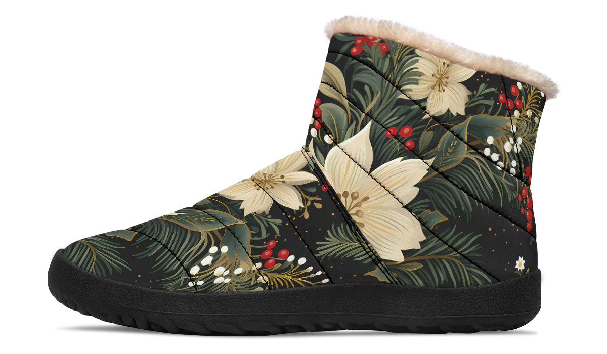 Christmas Flora Faux Fur Ankle Boots