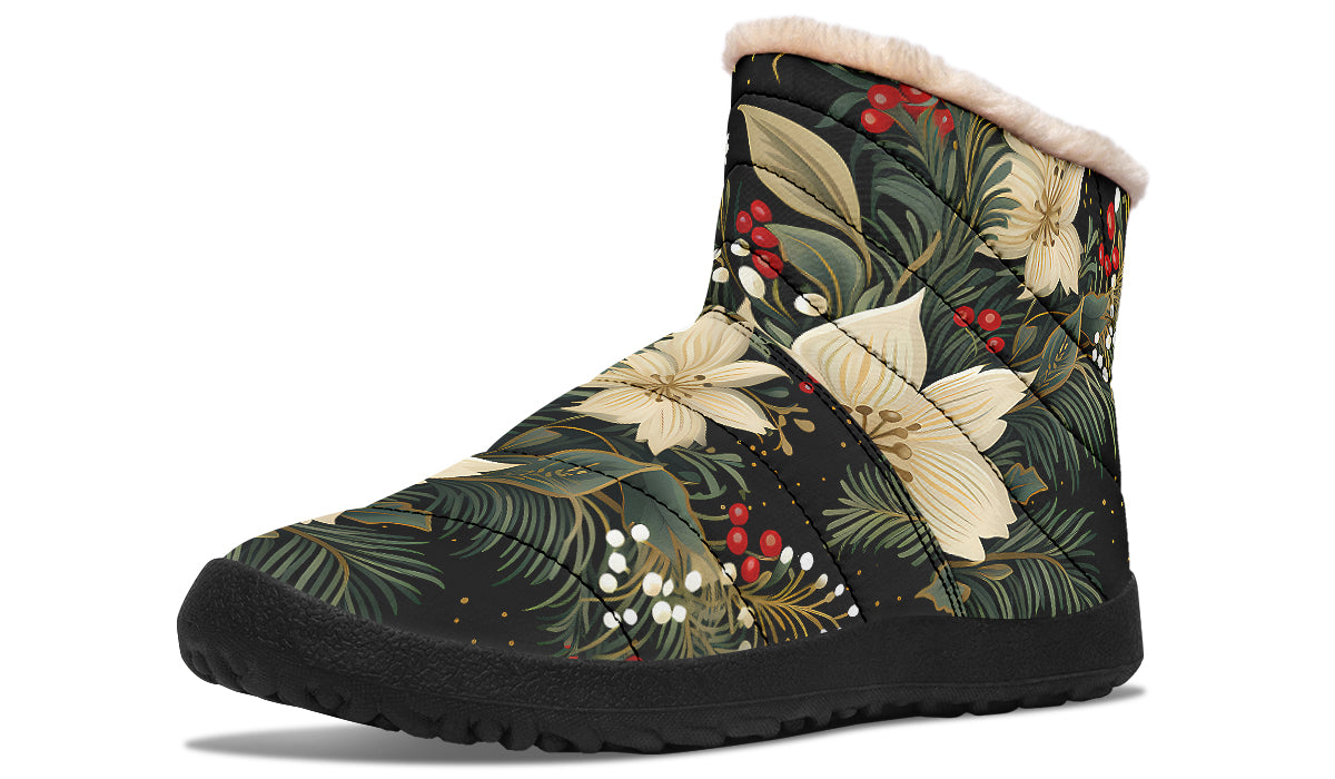 Christmas Flora Faux Fur Ankle Boots