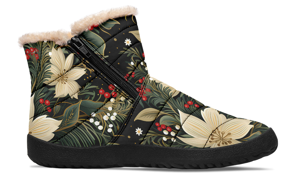 Christmas Flora Faux Fur Ankle Boots