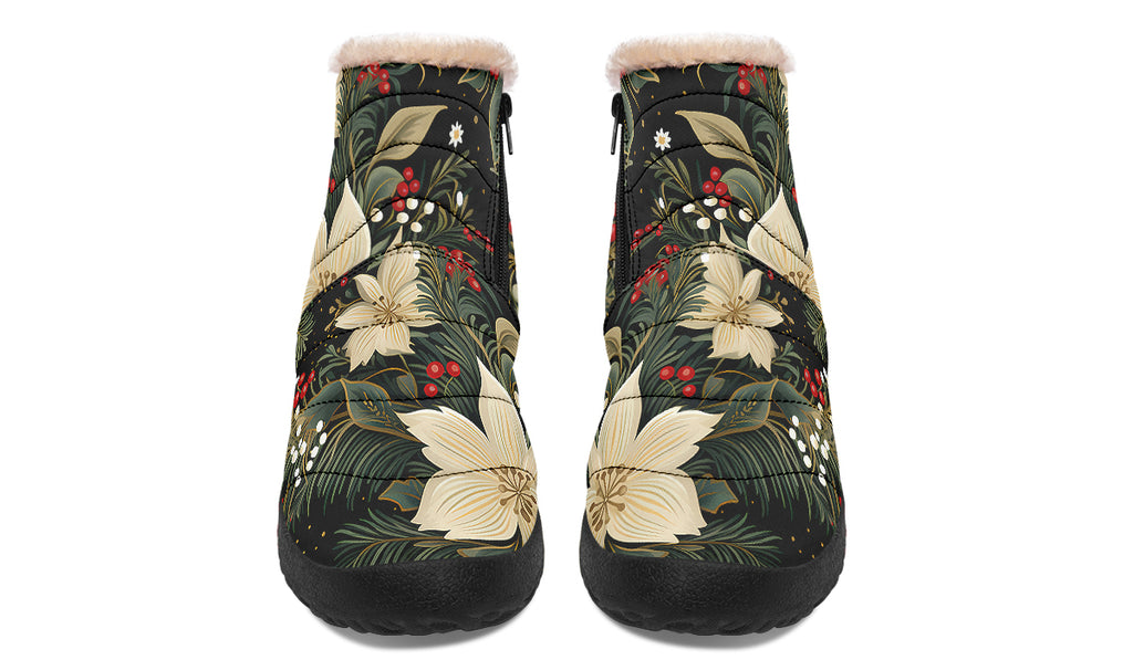 Christmas Flora Faux Fur Ankle Boots
