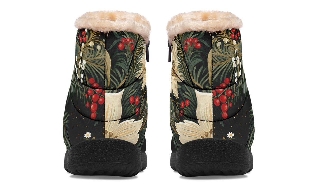 Christmas Flora Faux Fur Ankle Boots