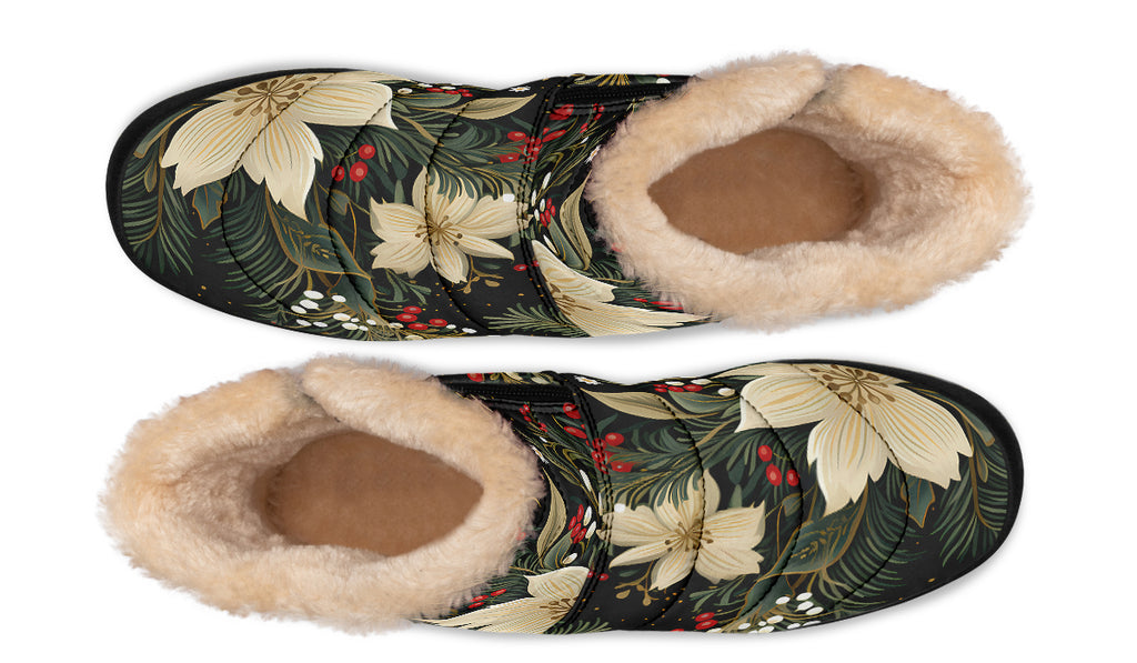 Christmas Flora Faux Fur Ankle Boots