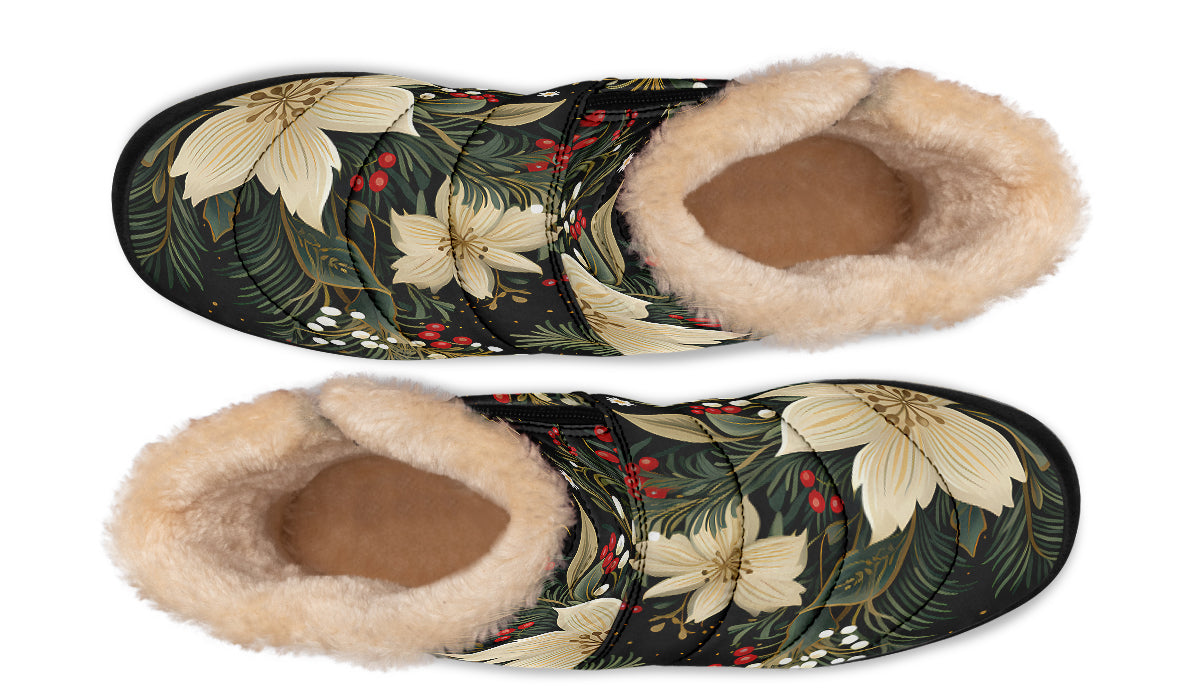 Christmas Flora Faux Fur Ankle Boots