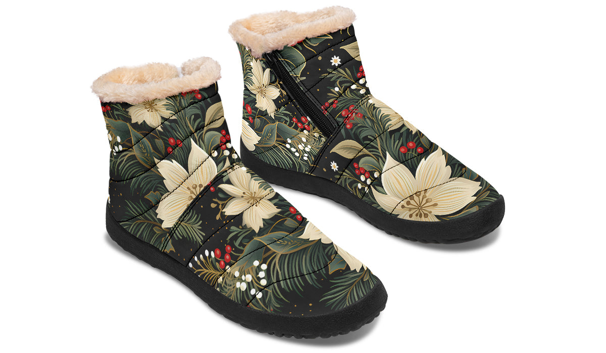 Christmas Flora Faux Fur Ankle Boots