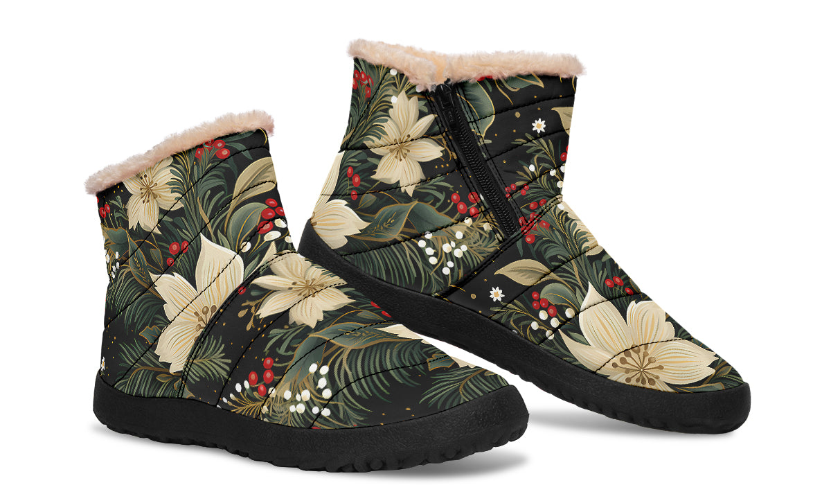 Christmas Flora Faux Fur Ankle Boots