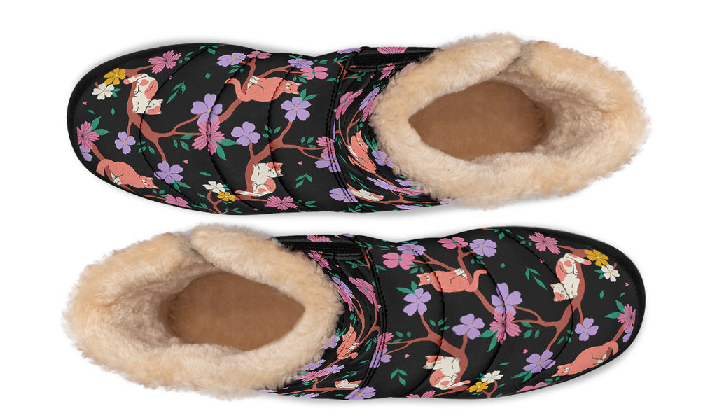 Comfy Cats Faux Fur Ankle Boots