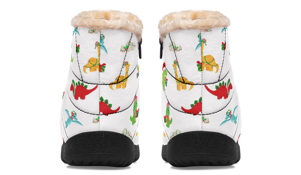 Dino Christmas Faux Fur Ankle Boots