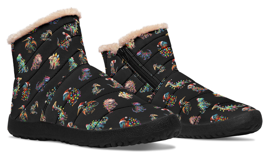 Dinos In Lights Faux Fur Ankle Boots