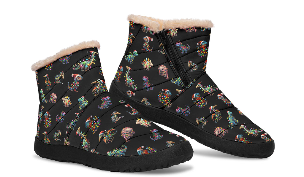 Dinos In Lights Faux Fur Ankle Boots