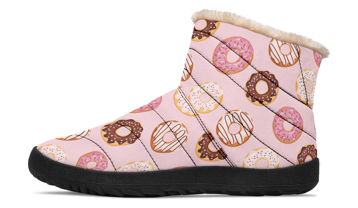 Donut Stop Me Now Faux Fur Ankle Boots