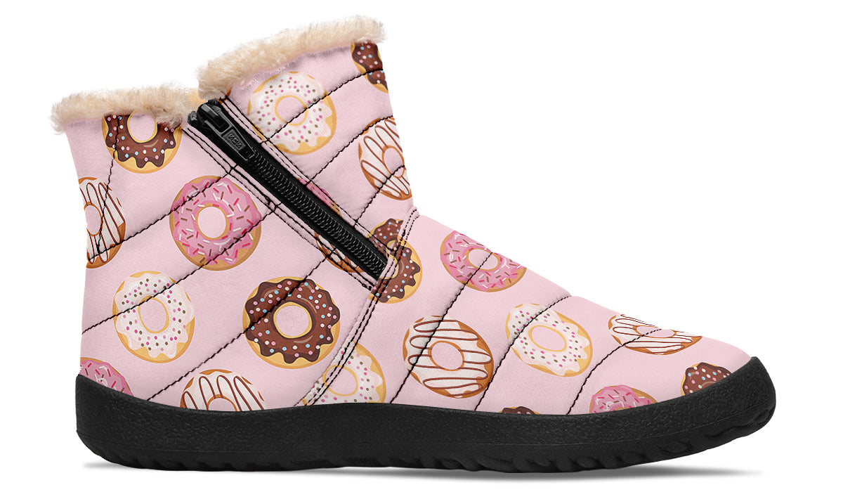 Donut Stop Me Now Faux Fur Ankle Boots