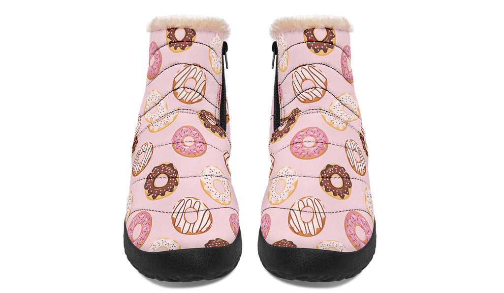 Donut Stop Me Now Faux Fur Ankle Boots