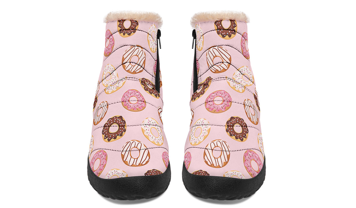 Donut Stop Me Now Faux Fur Ankle Boots