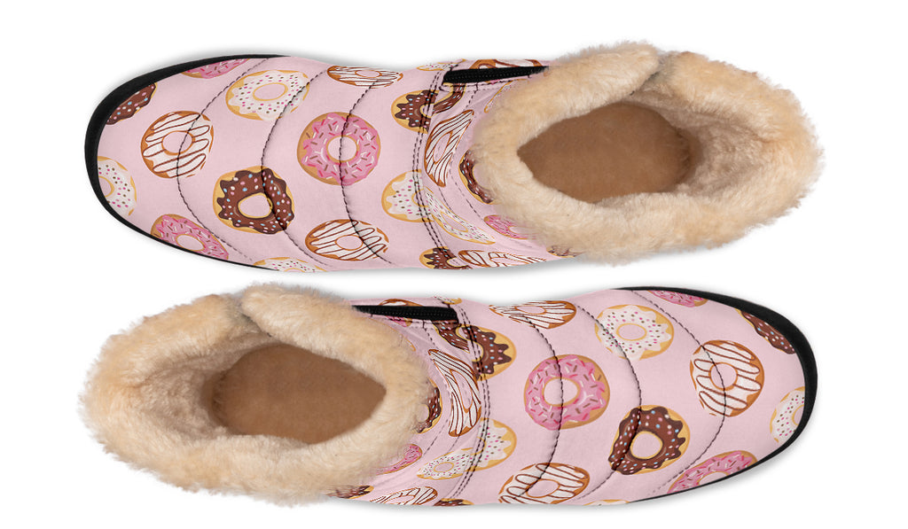 Donut Stop Me Now Faux Fur Ankle Boots
