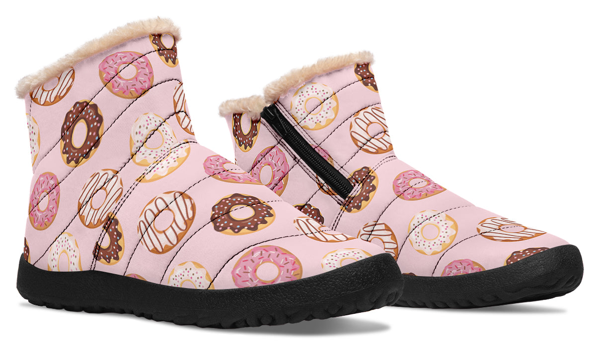 Donut Stop Me Now Faux Fur Ankle Boots