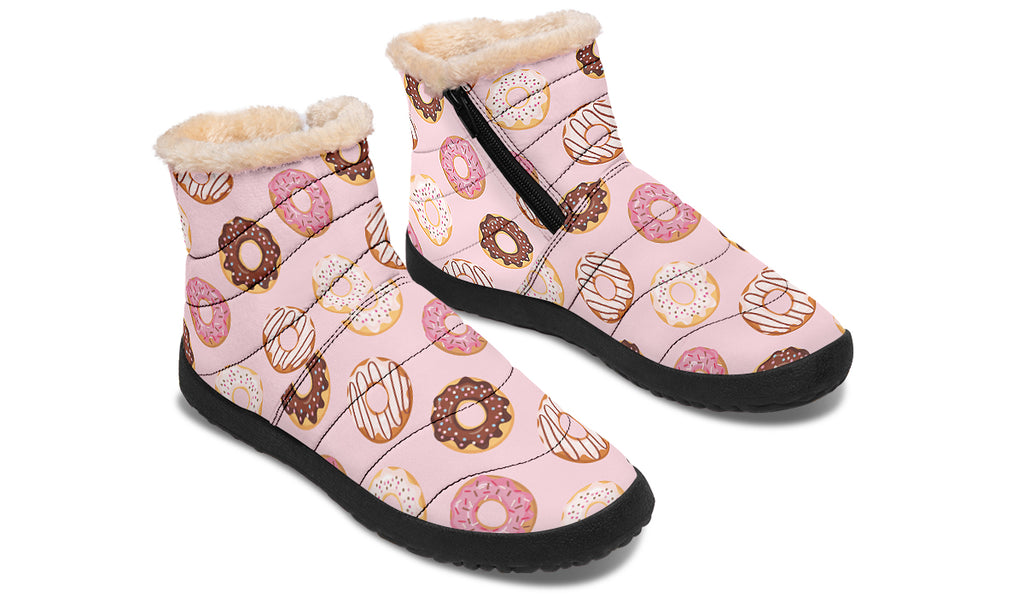 Donut Stop Me Now Faux Fur Ankle Boots