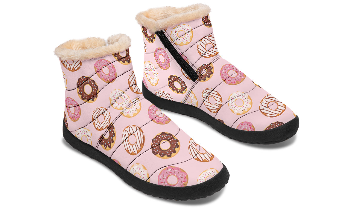 Donut Stop Me Now Faux Fur Ankle Boots