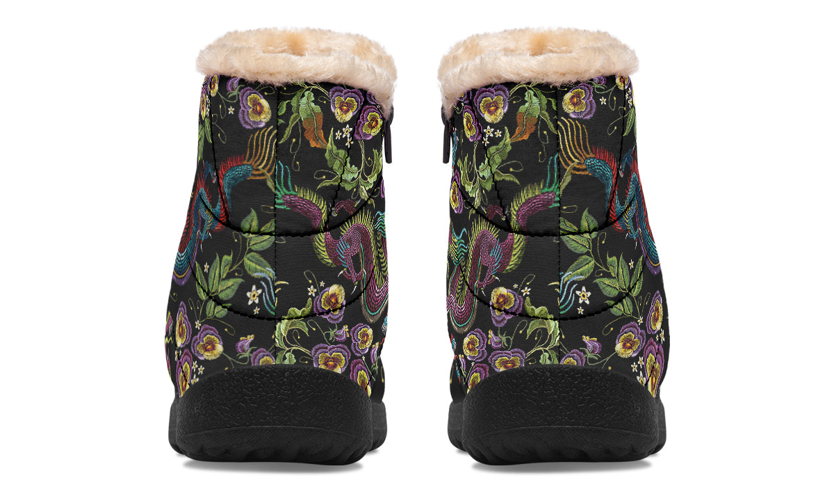 Dragon Noir Faux Fur Ankle Boots