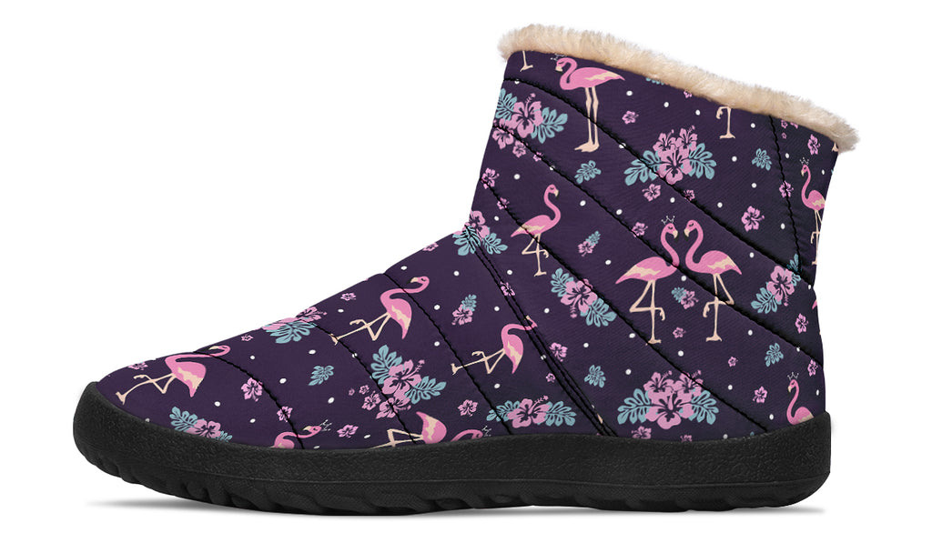 Flamingos Faux Fur Ankle Boots