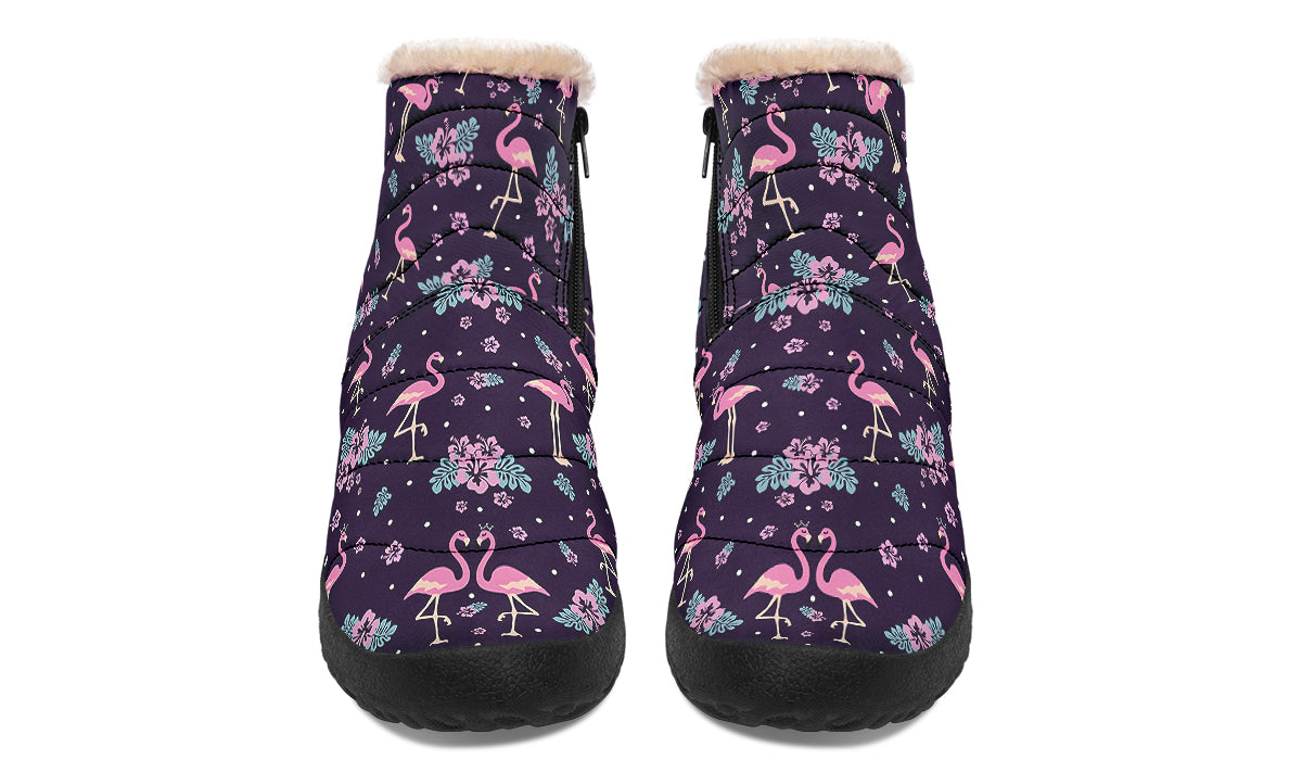 Flamingos Faux Fur Ankle Boots