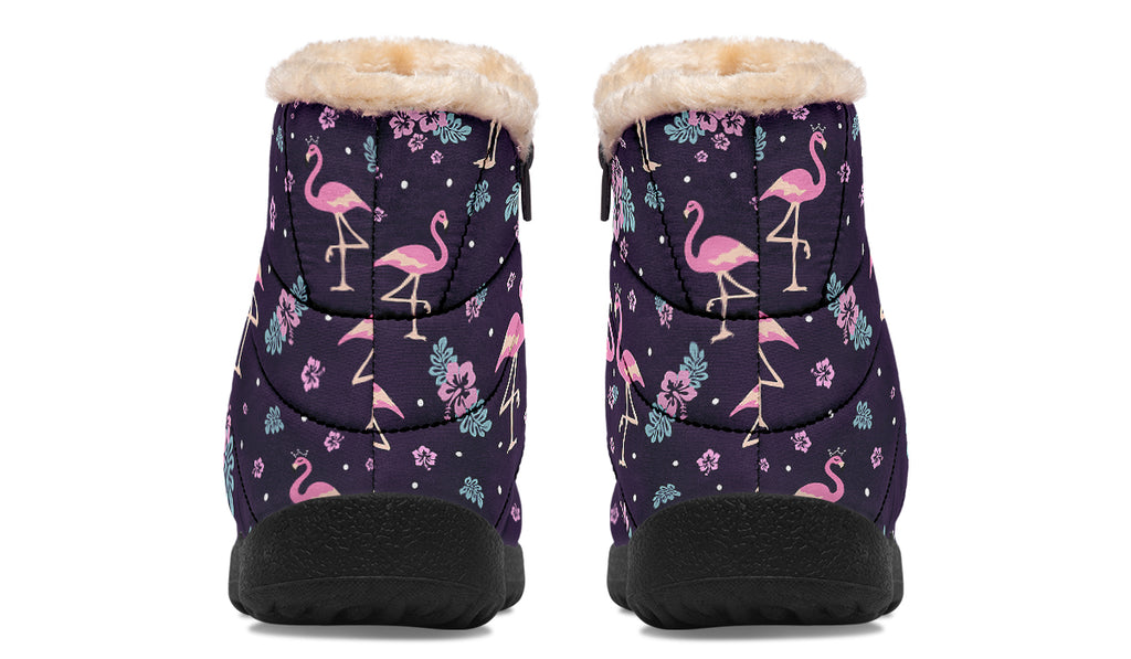 Flamingos Faux Fur Ankle Boots