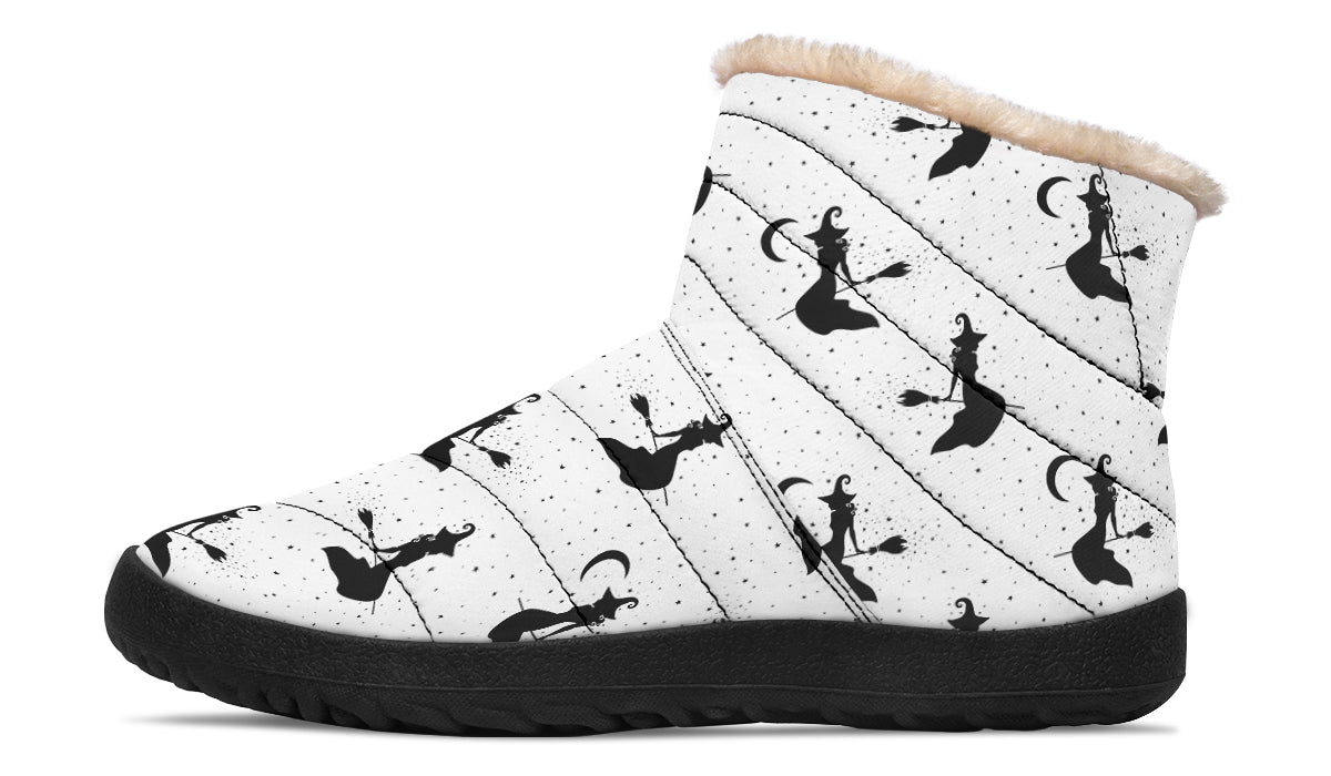 Flying Witches Faux Fur Ankle Boots