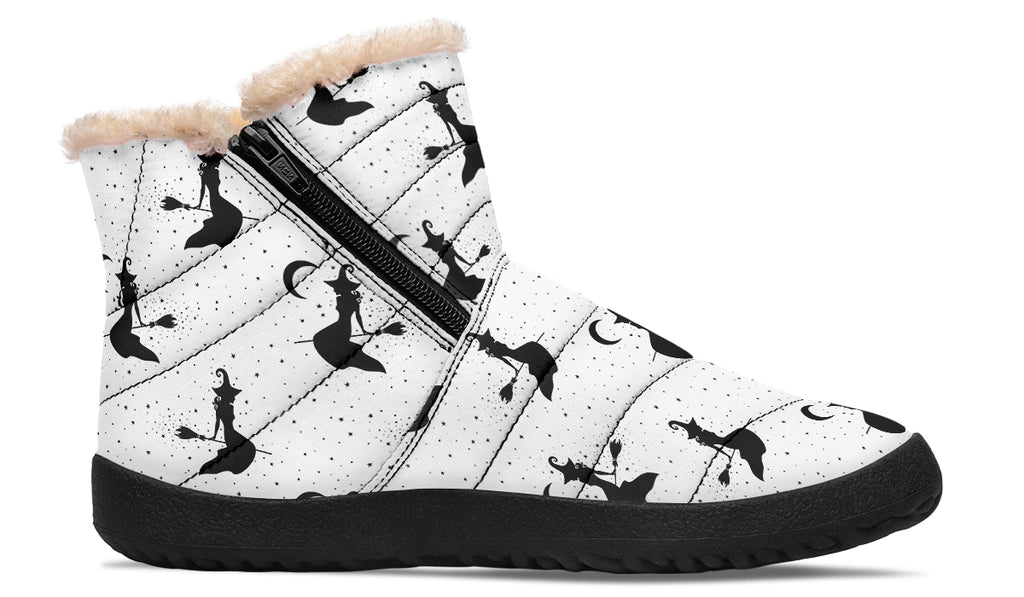 Flying Witches Faux Fur Ankle Boots