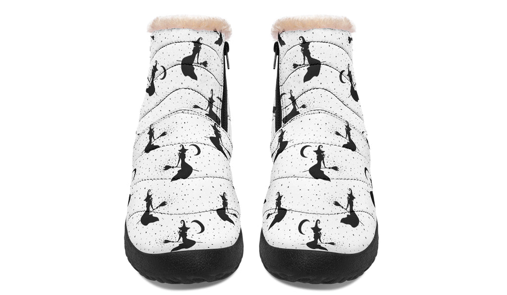 Flying Witches Faux Fur Ankle Boots