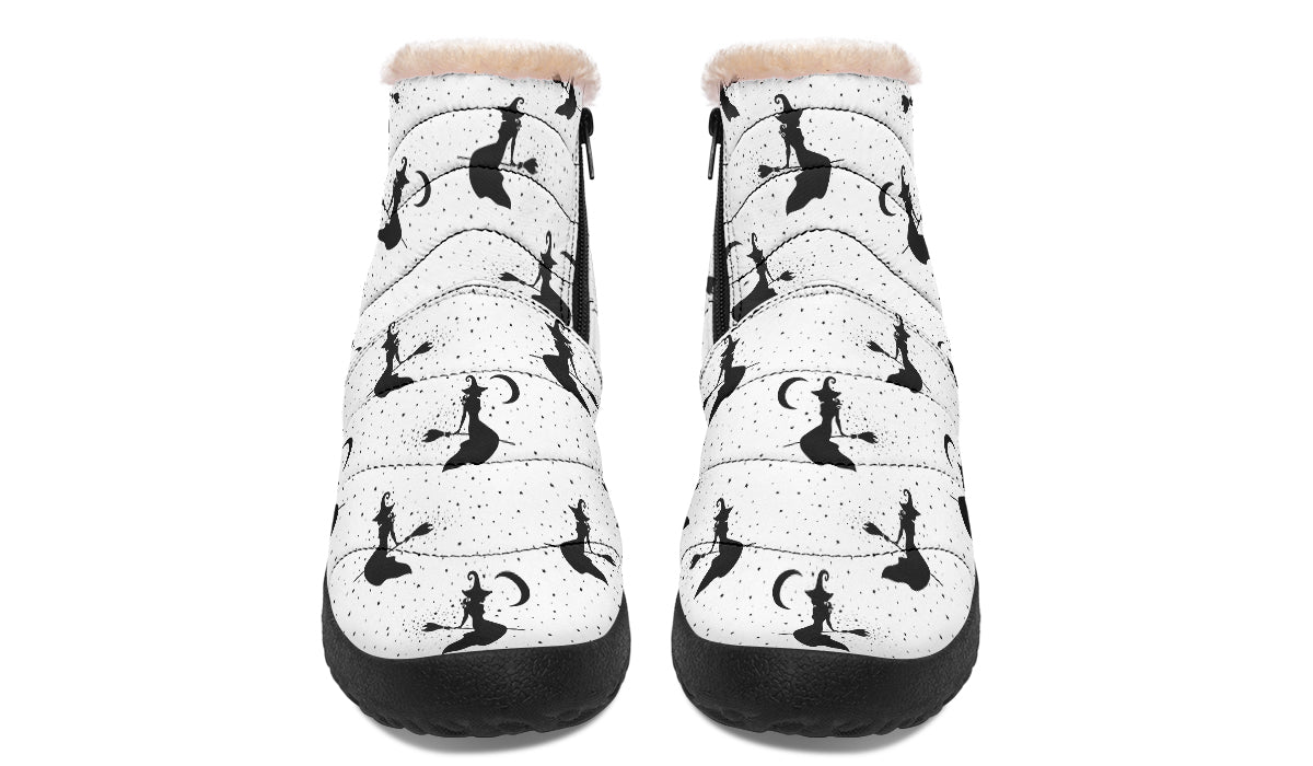 Flying Witches Faux Fur Ankle Boots