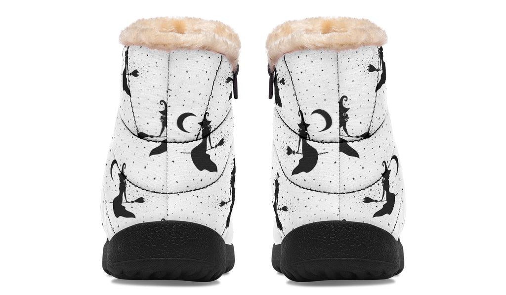 Flying Witches Faux Fur Ankle Boots