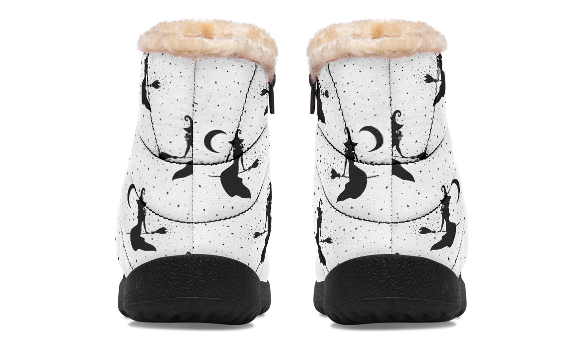 Flying Witches Faux Fur Ankle Boots