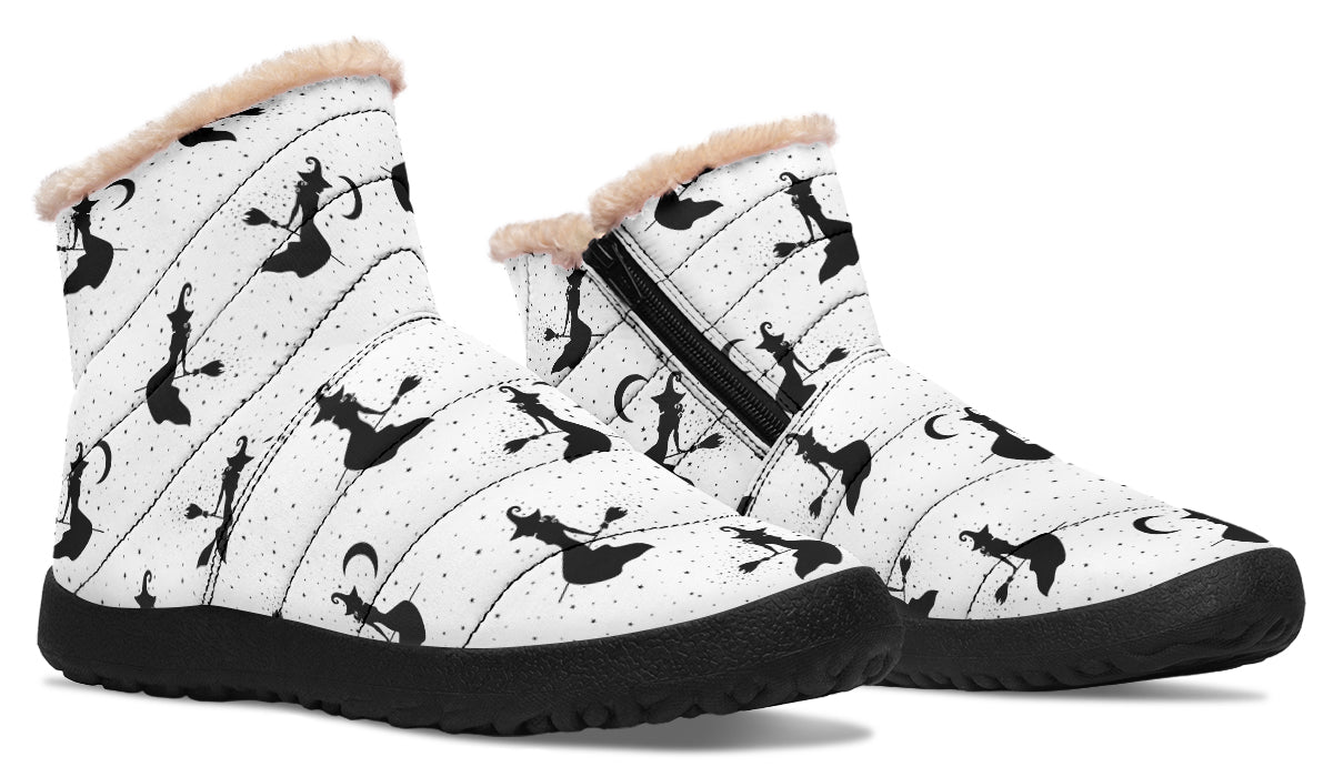 Flying Witches Faux Fur Ankle Boots