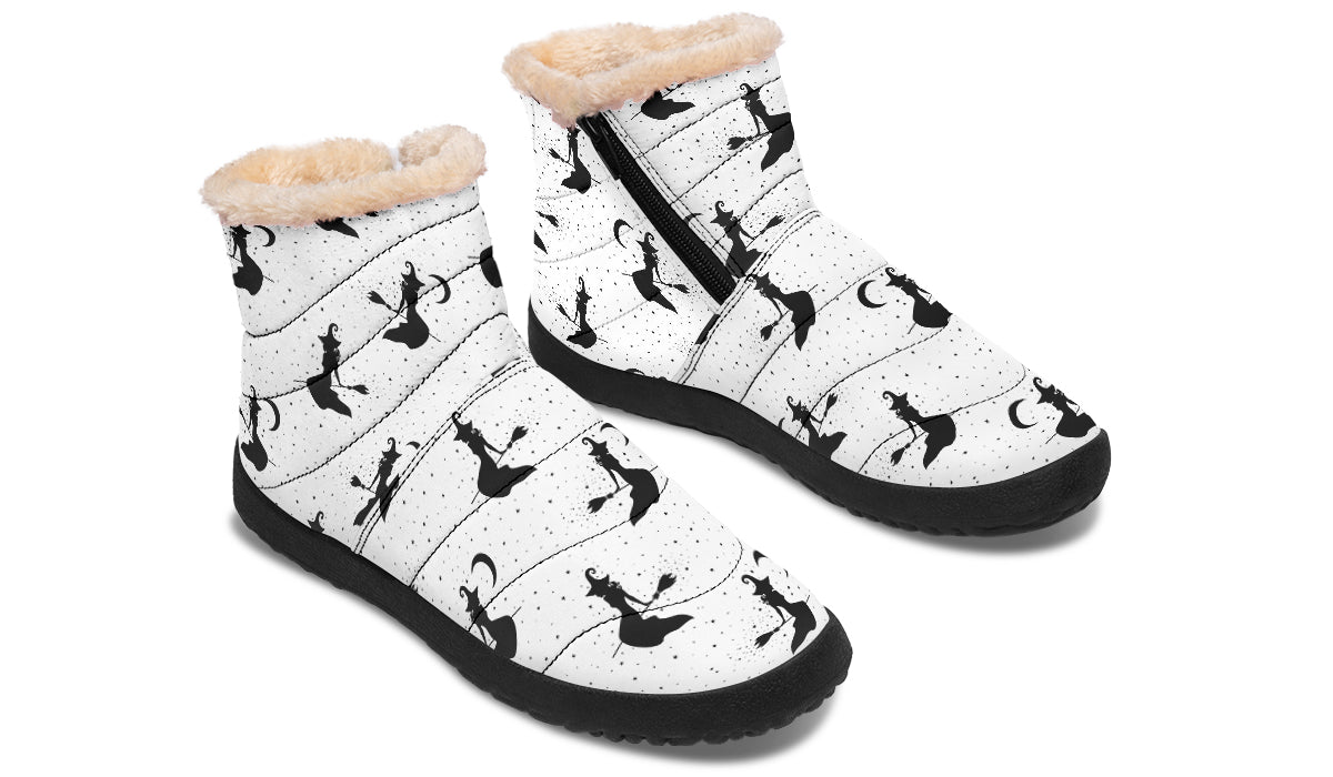 Flying Witches Faux Fur Ankle Boots