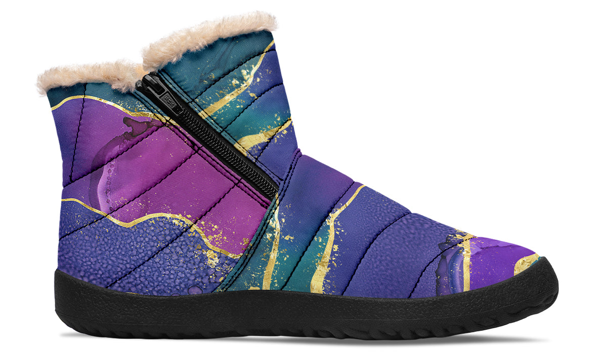 Geode Faux Fur Ankle Boots